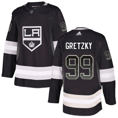Men's Los Angeles Kings #99 Wayne Gretzky Black Drift Fashion Stitched NHL Jersey