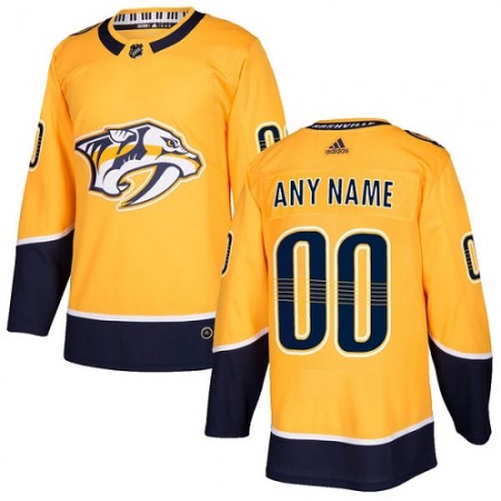 Men's Adidas Nashville Predators Personalized Authentic Gold Home Stitched NHL Jersey