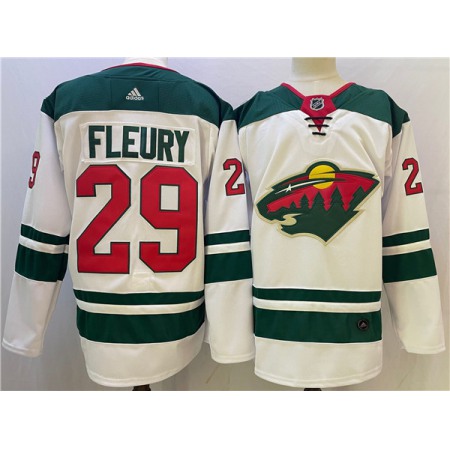 Men's Minnesota Wild #29 Marc-Andre Fleury White Stitched Jersey