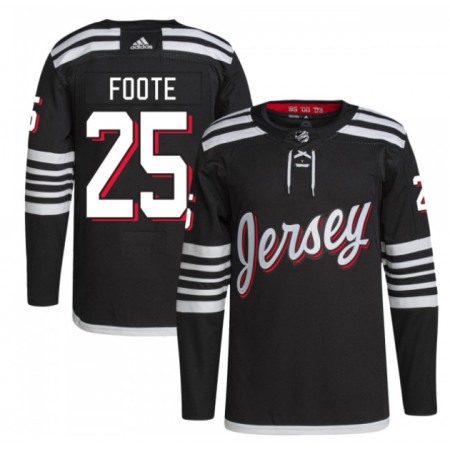 Men's New Jersey Devils #25 Nolan Foote 2021/22 Black Stitched Jersey