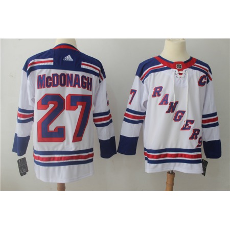 Men's Adidas New York Rangers #27 Ryan McDonagh White Stitched NHL Jersey