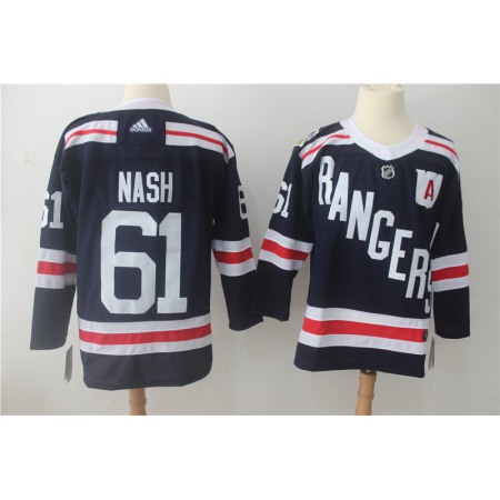 Men's Adidas New York Rangers #61 Rick Nash Navy 2018 Winter Classic Authentic Stitched NHL Jersey