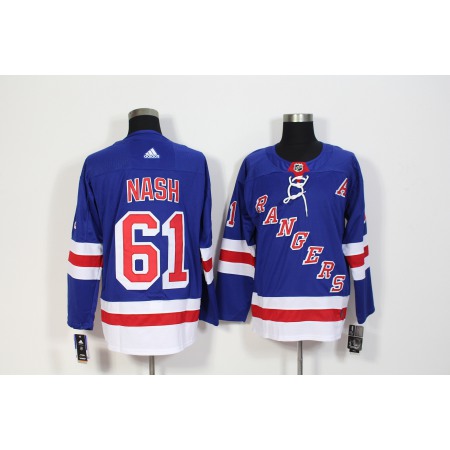 Men's Adidas New York Rangers #61 Rick Nash Royal Blue Stitched NHL Jersey