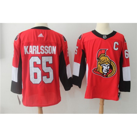 Men's Adidas Ottawa Senators #65 Erik Karlsson Red Stitched NHL Jersey