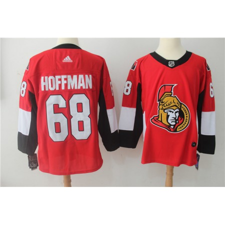 Men's Adidas Ottawa Senators #68 Mike Hoffman Red Stitched NHL Jersey