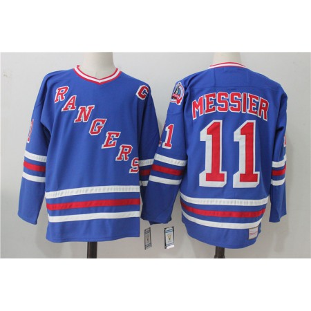Men's New York Rangers #11 Mark Messier Royal Throwback CCM Stitched NHL Jersey