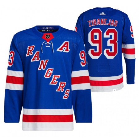 Men's New York Rangers #93 Mika Zibanejad Blue Stitched Jersey