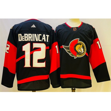 Men's Ottawa Senators #12 Alex DeBrincat Black Stitched Jersey