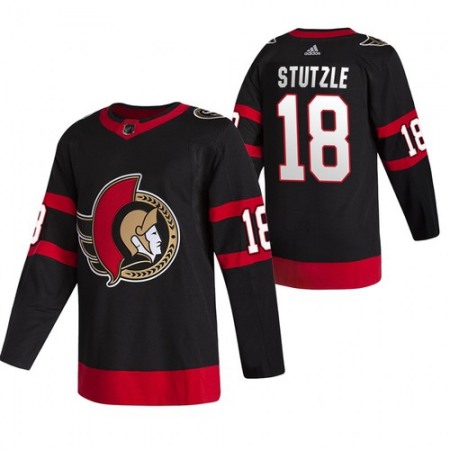 Men's Ottawa Senators #18 Tim Stutzle 2021 Black Stitched Home Jersey