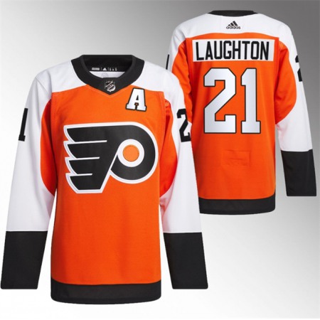 Men's Philadelphia Flyers #21 Scott Laughton 2023/24 Orange Stitched Jersey