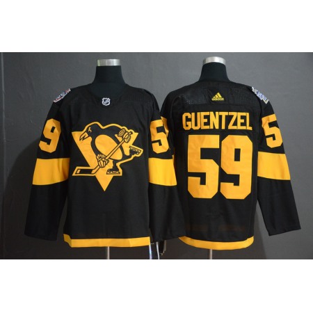 Men's Pittsburgh Penguins #59 Jake Guentzel Black 2019 Stadium Series Stitched NHL Jersey