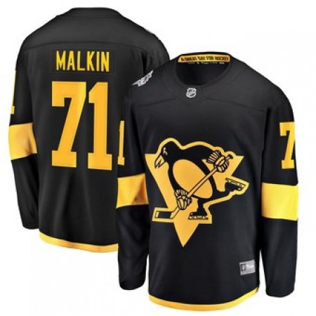 Men's Pittsburgh Penguins #71 Evgeni Malkin Black 2019 NHL Stadium Series Stitched Jersey