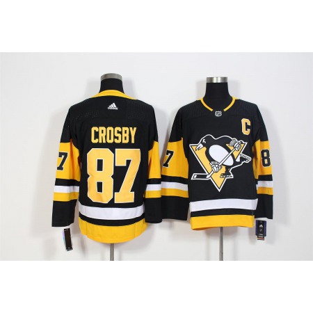 Men's Pittsburgh Penguins #87 Sidney Crosby Black Stitched NHL Jersey