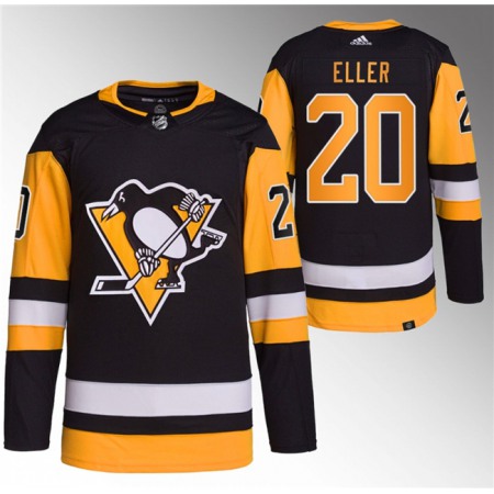 Men's Pittsburgh Penguins #20 Lars Eller Black Stitched Jersey