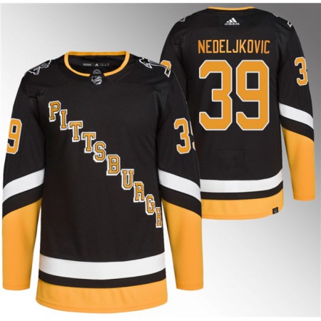 Men's Pittsburgh Penguins #39 Alex Nedeljkovic Black 2021/22 Alternate Primegreen Stitched Jersey