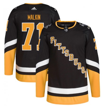 Men's Pittsburgh Penguins #71 Evgeni Malkin 2021/2022 Black Stitched Jersey