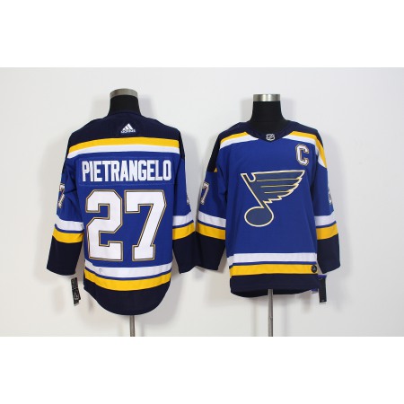 Men's St. Louis Blues #27 Alex Pietrangelo Blue Fashion Stitched NHL Jersey