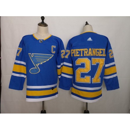 Men's St. Louis Blues #27 Alex Pietrangelo Blue Stitched NHL Jersey