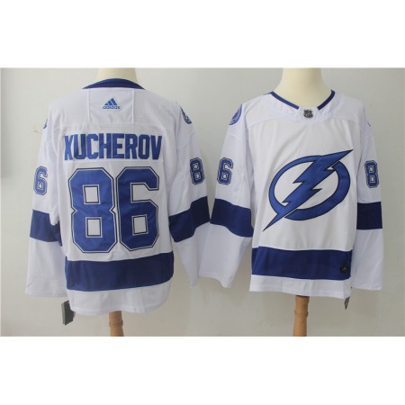 Men's Adidas Tampa Bay Lightning #86 Nikita Kucherov White Stitched NHL Jersey