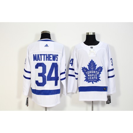 Men's Adidas Toronto Maple Leafs #34 Auston Matthews White Stitched NHL Jersey