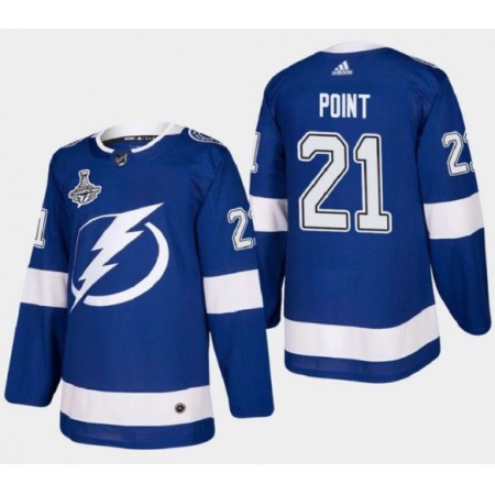 Men's Tampa Bay Lightning #21 Brayden Point 2021 Stanley Cup Champions Stitched Jersey