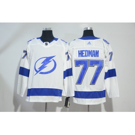Men's Tampa Bay Lightning #77 Victor Hedman White Stitched NHL Jersey