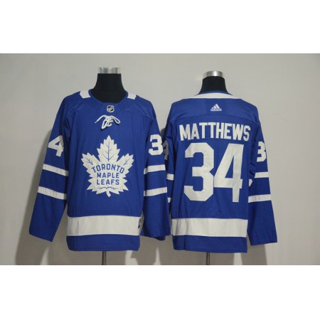 Men's Toronto Maple Leafs #34 Auston Matthews Blue Adidas Stitched NHL Jersey