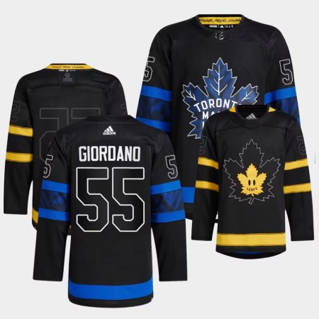 Men's Toronto Maple Leafs Black #55 Mark Giordano Alternate Premier Breakaway Reversible Stitched Jersey