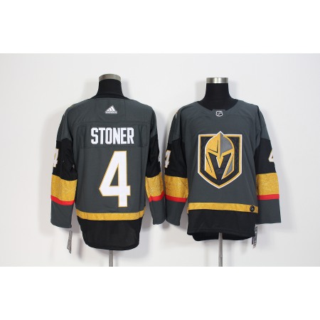 Men's Adidas Vegas Golden Knights #4 Clayton Stoner Grey Stitched NHL Jersey