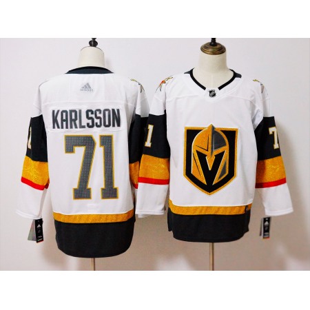 Men's Adidas Vegas Golden Knights #71 William Karlsson White Stitched NHL Jersey