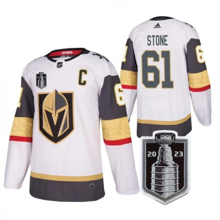 Men's Vegas Golden Knights #61 Mark Stone White 2023 Stanley Cup Final Stitched Jersey