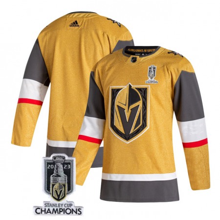 Men's Vegas Golden Knights Blank Gold 2023 Stanley Cup Champions Stitched Jersey