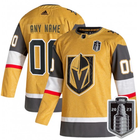 Men's Vegas Golden Knights Customized Gold 2023 Stanley Cup Final Stitched Jersey