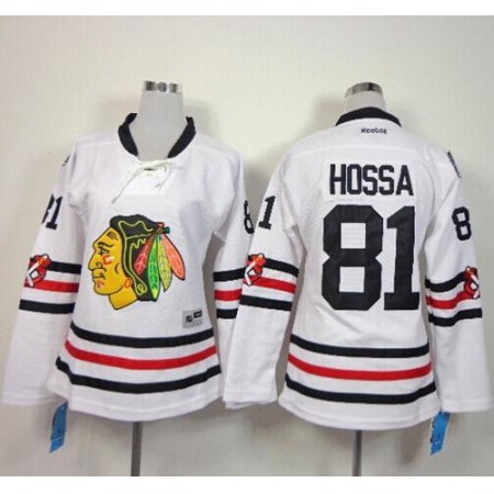 Blackhawks #81 Marian Hossa White 2015 Winter Classic Women's Stitched NHL Jersey