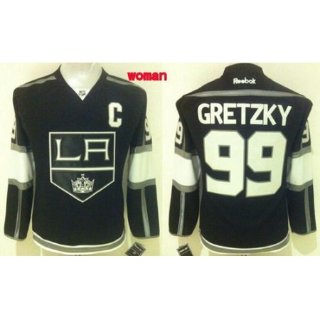 Kings #99 Wayne Gretzky Black Home Women's Stitched NHL Jersey