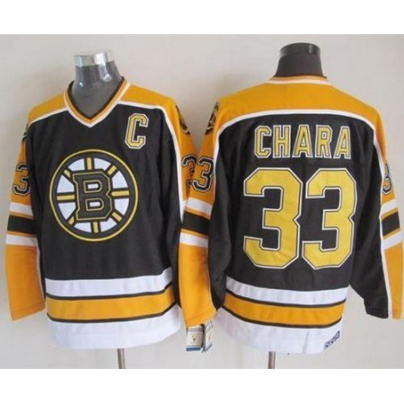 Bruins #33 Zdeno Chara Black CCM Throwback New Stitched NHL Jersey