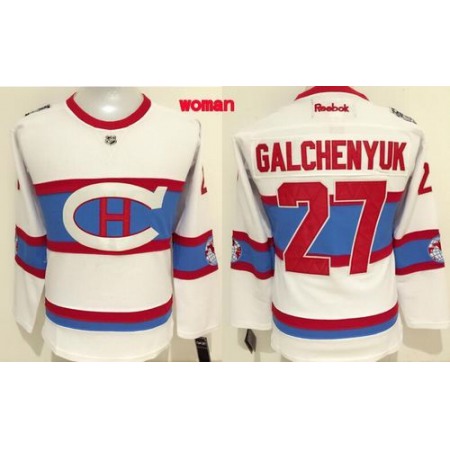 Canadiens #27 Alex Galchenyuk White 2016 Winter Classic Women's Stitched NHL Jersey