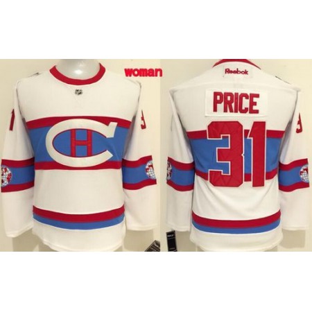 Canadiens #31 Carey Price White 2016 Winter Classic Women's Stitched NHL Jersey