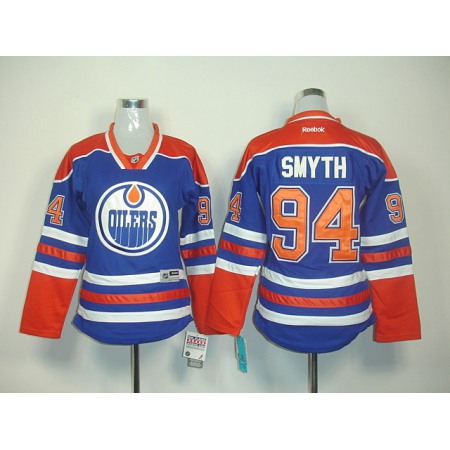 Oilers #94 Ryan Smyth Light Blue Women's Home Stitched NHL Jersey
