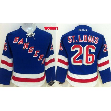 Rangers #26 Martin St.Louis Blue Home Women's Stitched NHL Jersey