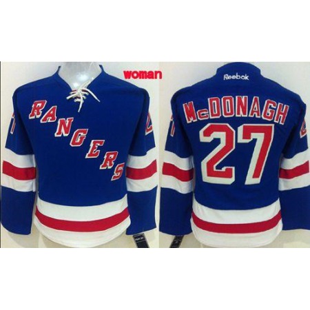 Rangers #27 Ryan McDonagh Blue Home Women's Stitched NHL Jersey