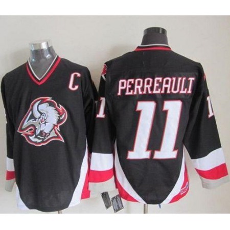 Sabres #11 Gilbert Perreault Black CCM Throwback Stitched NHL Jersey