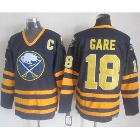 Sabres #18 Danny Gare Navy Blue CCM Throwback Stitched NHL Jersey