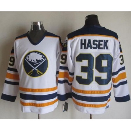 Sabres #39 Dominik Hasek White CCM Throwback Stitched NHL Jersey