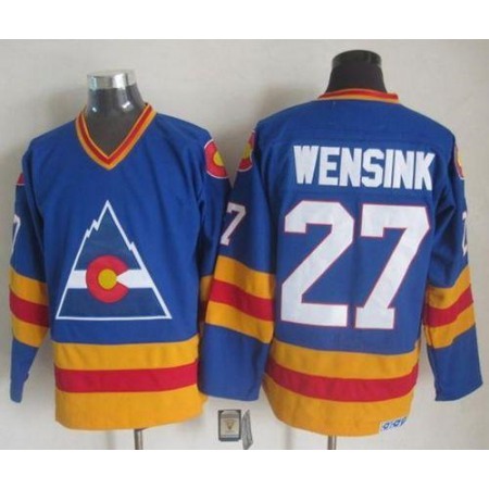 Avalanche #27 John Wensink Blue CCM Throwback Stitched NHL Jersey