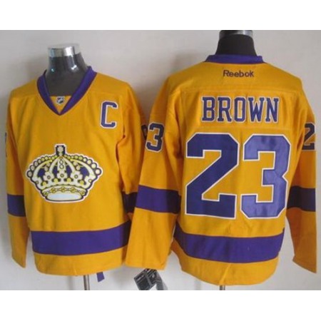 Kings #23 Dustin Brown Gold Alternate Stitched NHL Jersey