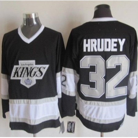 Kings #32 Kelly Hrudey Black CCM Throwback Stitched NHL Jersey