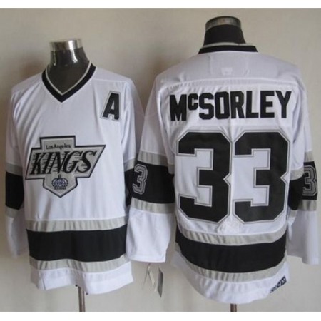 Kings #33 Marty Mcsorley White CCM Throwback Stitched NHL Jersey