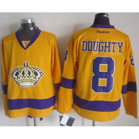 Kings #8 Drew Doughty Gold Alternate Stitched NHL Jersey