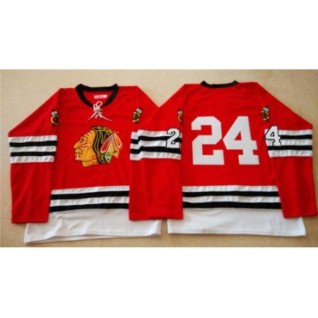 Mitchell And Ness 1960-61 Blackhawks #24 Martin Havlat Red Stitched NHL Jersey